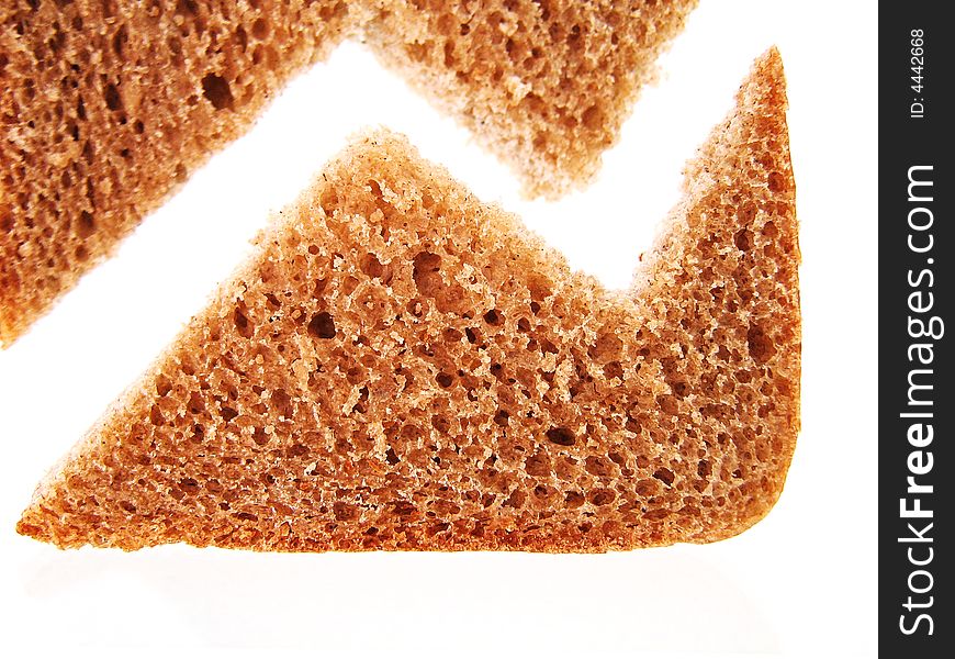 Bread on white background. See my other images of bread and food