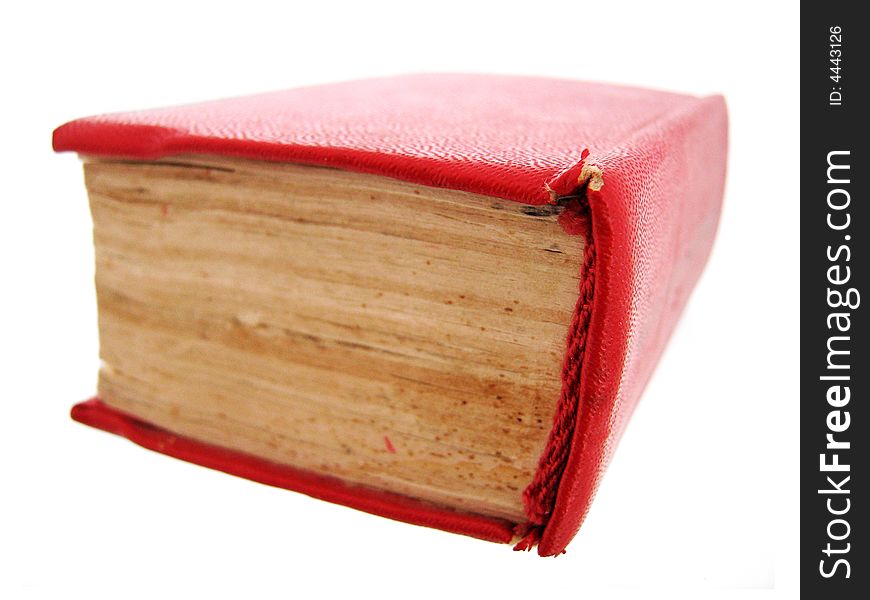 Red blank Book on white