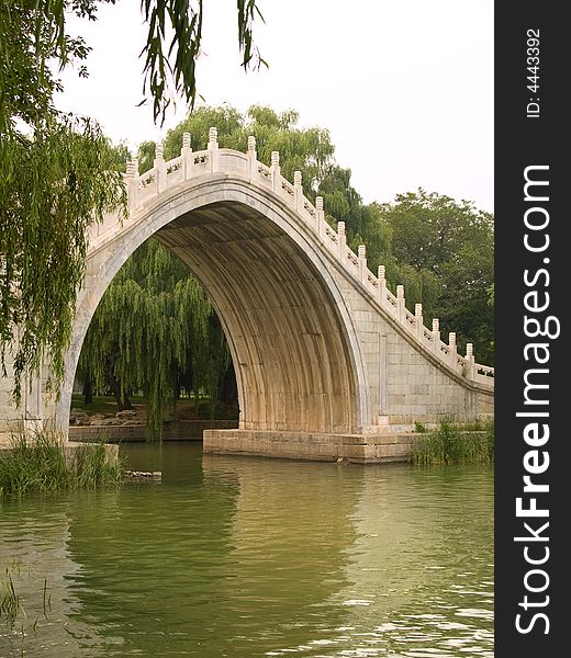 Bridge in Bejings summer palace in China
