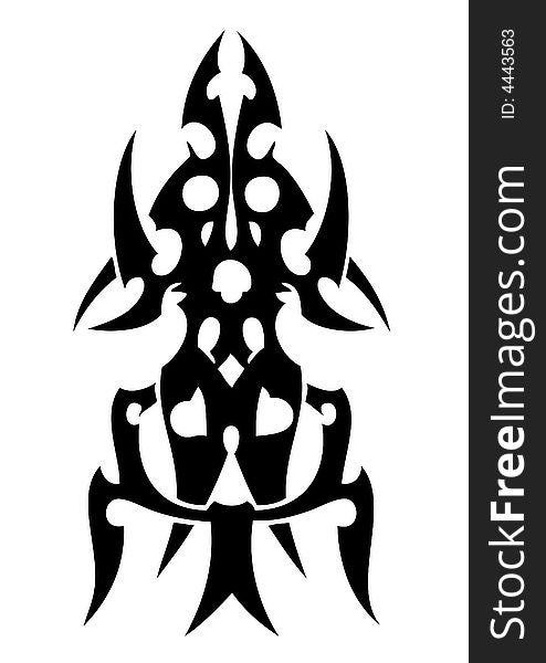 Tribal tattoo shapes in black and white. Tribal tattoo shapes in black and white