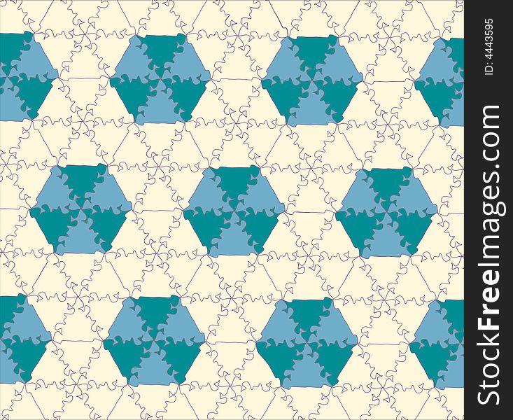 Design, pattern, background, geometry, figures, colors, blue, green, identity, hexagon, yellow, curves, triangles