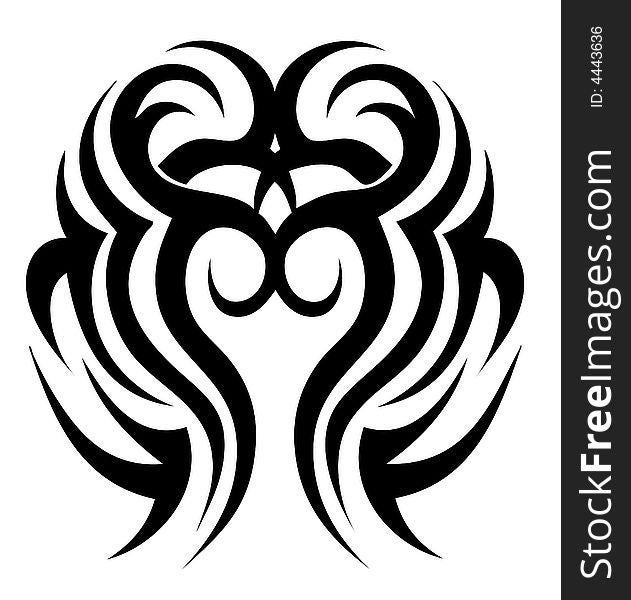 Tribal tattoo shapes in black and white. Tribal tattoo shapes in black and white