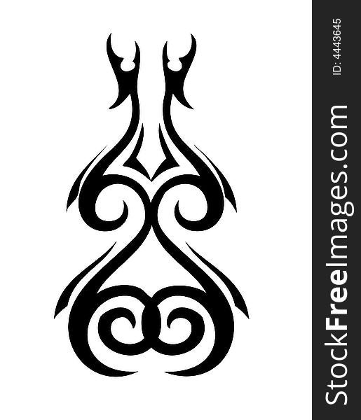 Tribal tattoo shapes in black and white. Tribal tattoo shapes in black and white