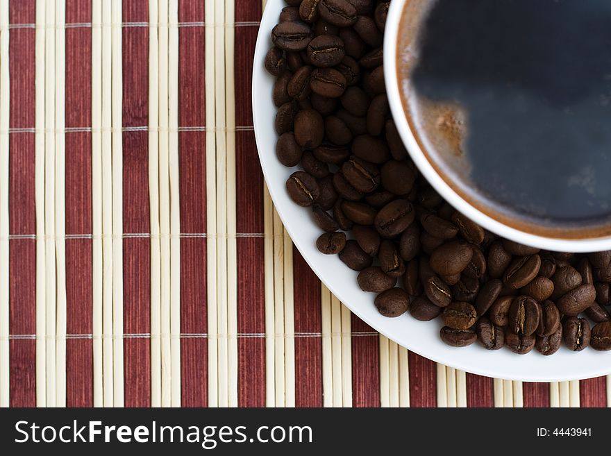 Cup of coffee. Close up.