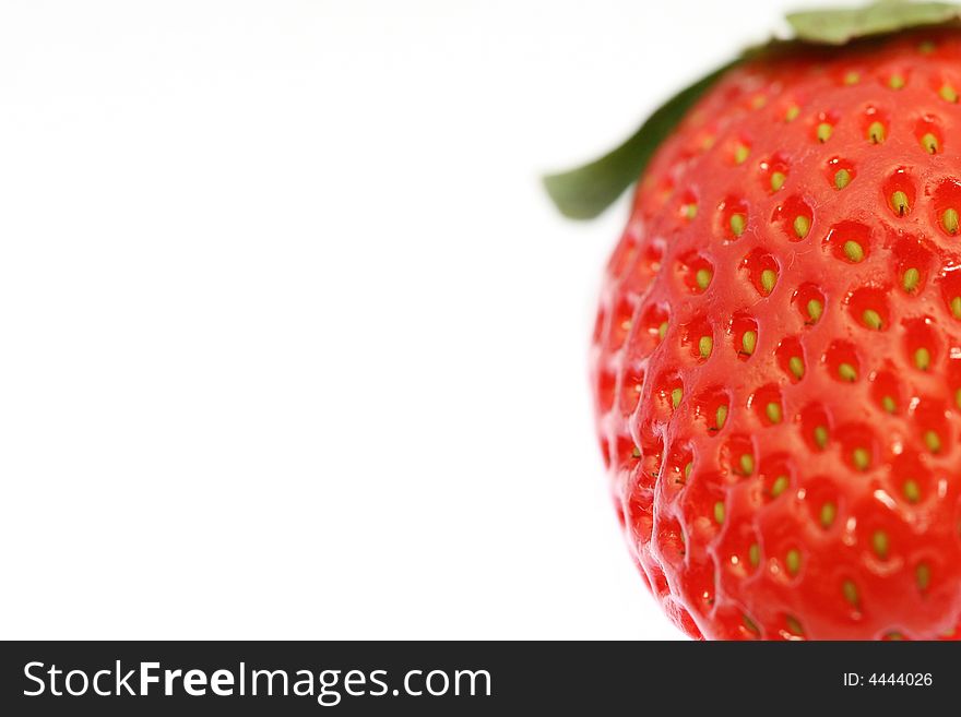 Strawberry with a white background