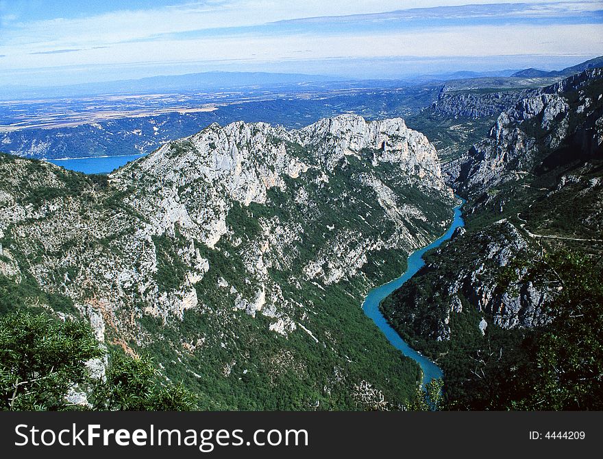 A view of the gorges du Verdon in Provence, France. A view of the gorges du Verdon in Provence, France