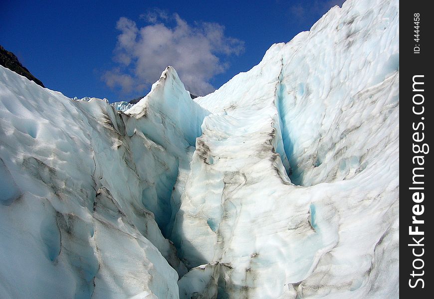 Ice sculpture, Fox Glacier, New Zealand