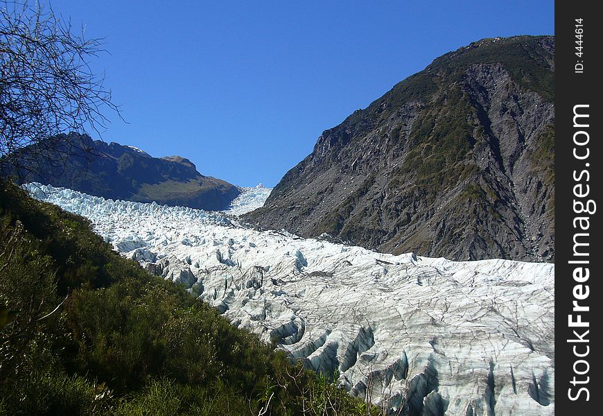 Ice field, Fox Glacier, New Zealand