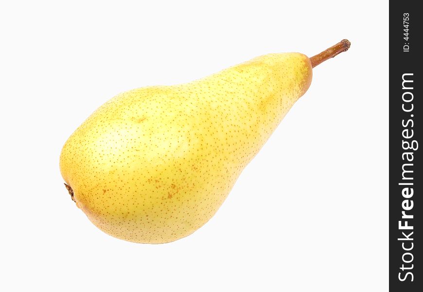 One pear on white background. One pear on white background