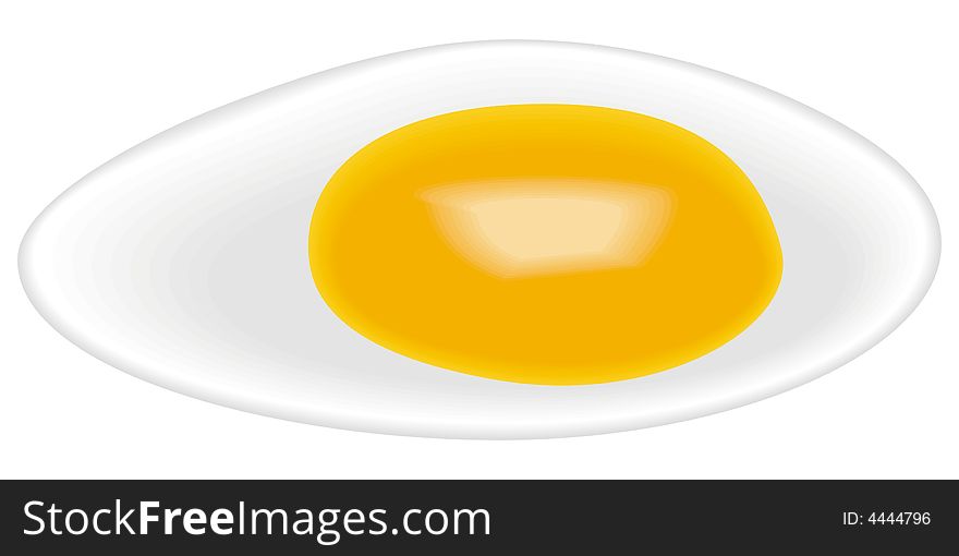 Art illustration of an opened egg