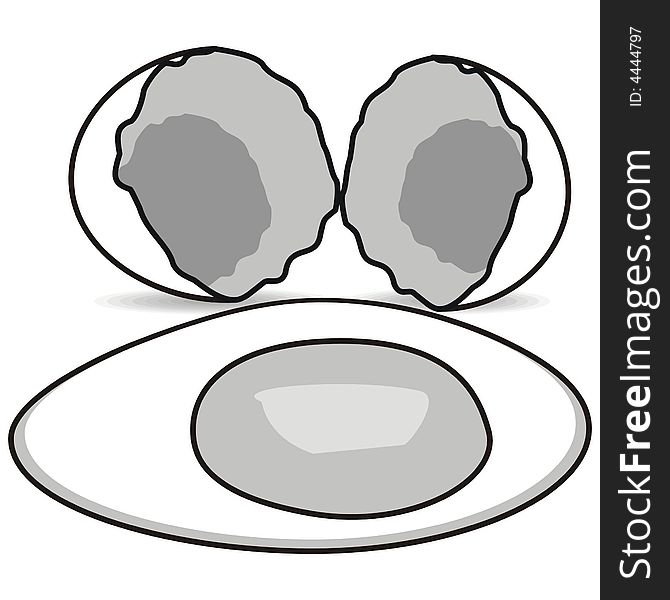 Art illustration of a broken egg