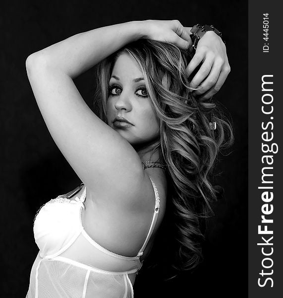 A gorgeous female model shot in the studio.