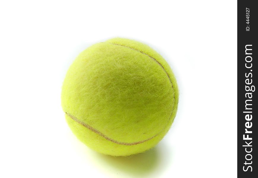 Tennis ball macro isolated