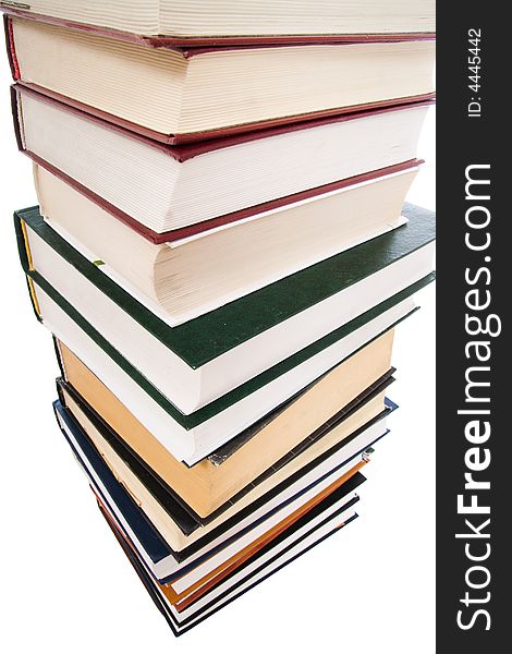 Pile Of Books Isolated On A White
