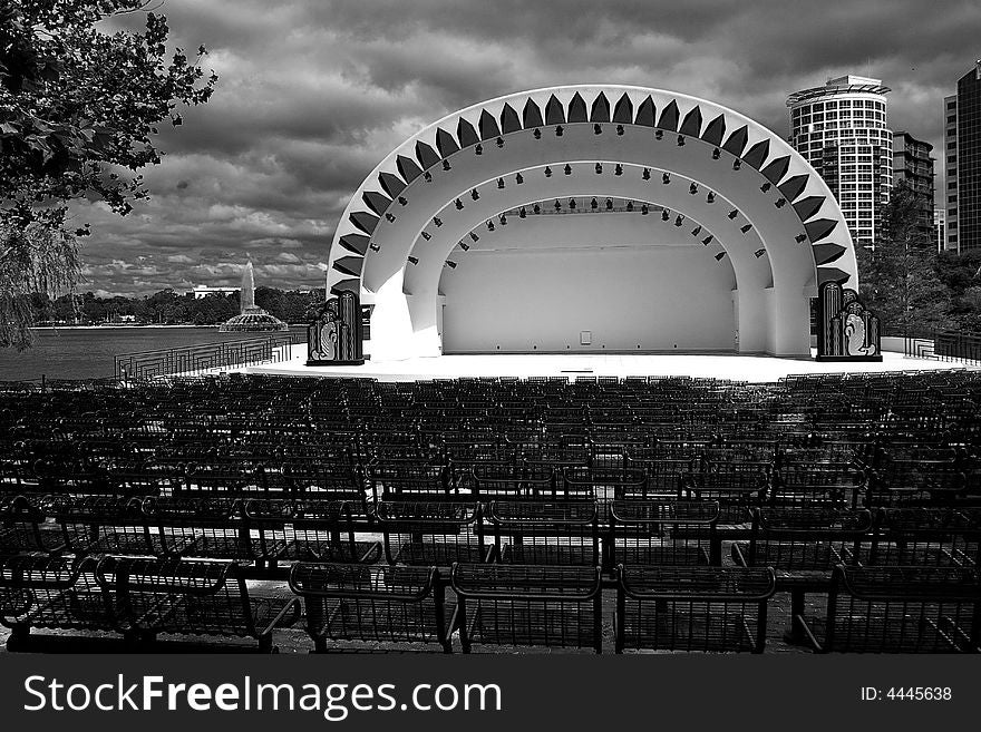 The amphitheater at Lake Eola Park in Orlando, Florida.