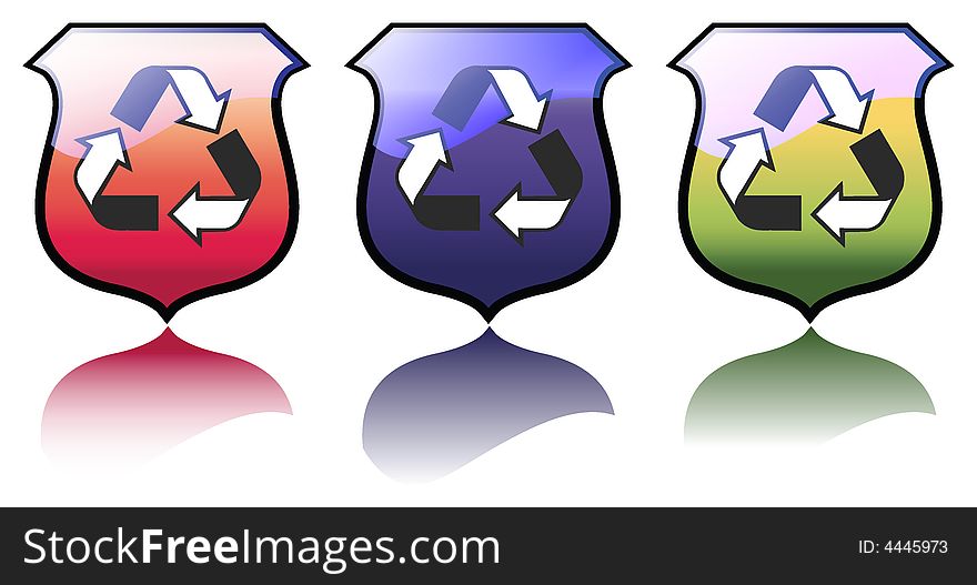 Set Of High Quality Recycling Icons Vectors