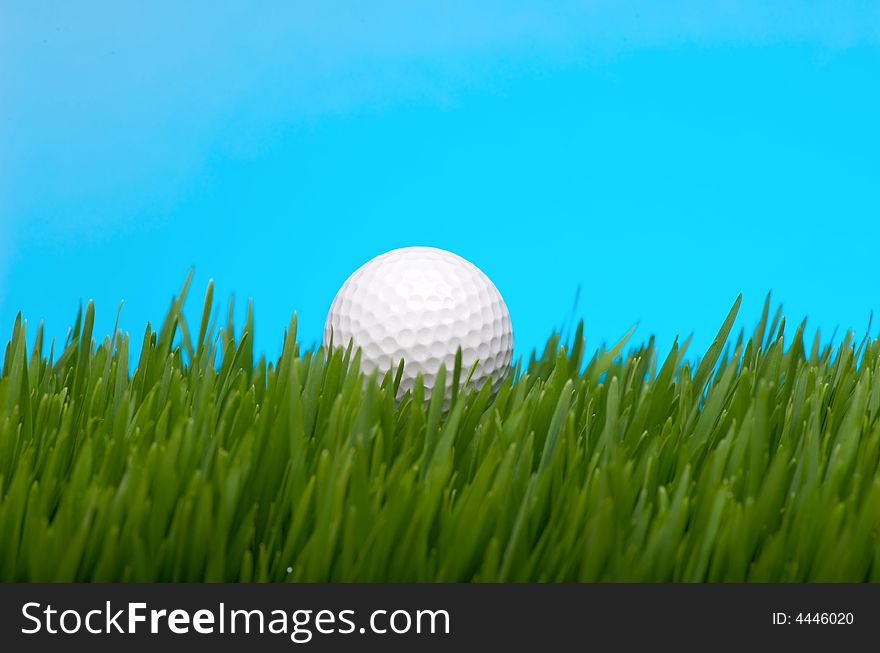 Image of a Golf ball in tall grass