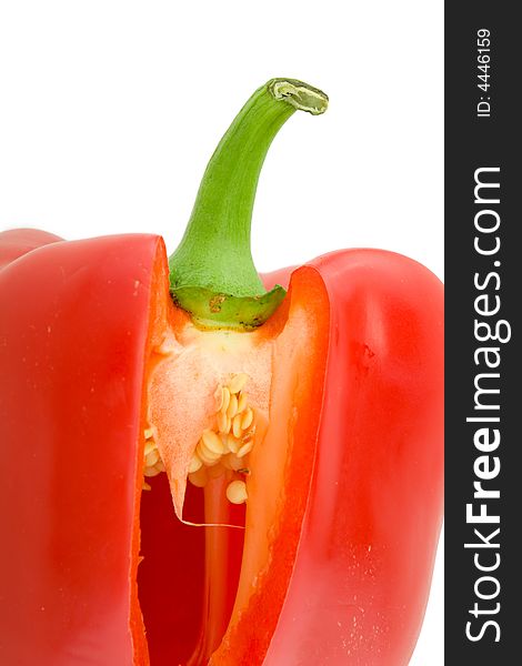 Fresh red and green pepper