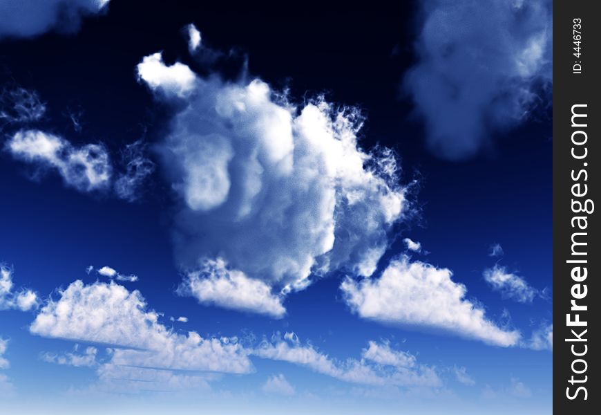 A image of a blue daylight sky, with clouds within the sky. It would be a good natural background image. A image of a blue daylight sky, with clouds within the sky. It would be a good natural background image.