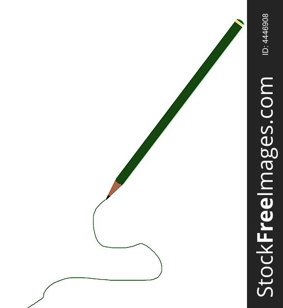 An image of a pencil that is drawing a pencil line, it could represent the concept of creativity. An image of a pencil that is drawing a pencil line, it could represent the concept of creativity.