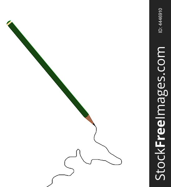 An image of a pencil that is drawing a pencil line, it could represent the concept of creativity. An image of a pencil that is drawing a pencil line, it could represent the concept of creativity.