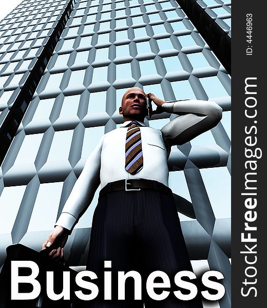 Business Man Standing In Front Of A Building 5