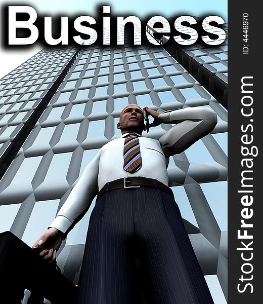 Business Man Standing In Front Of A Building 8