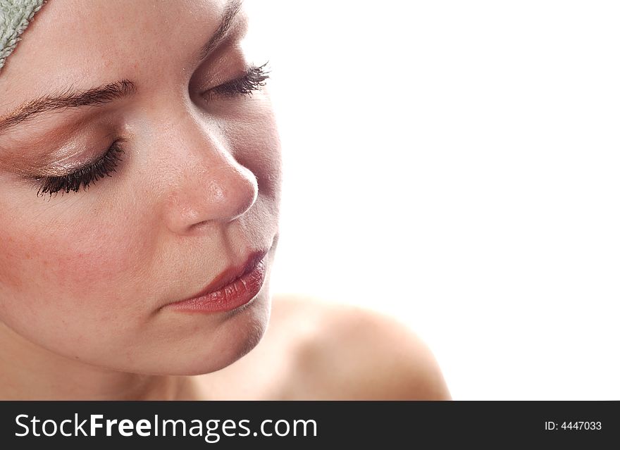 Beautiful woman posing for a beauty concept