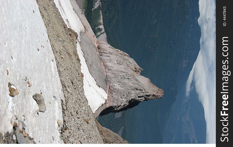 Illumination Rock Mount Hood Oregon from 10000 feet.