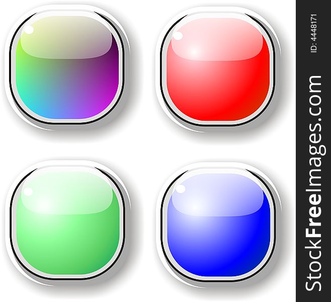Color glass buttons for WEB