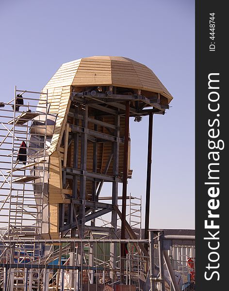 The Corpus building in Leiden, the Netherlands, under construction. The Corpus building in Leiden, the Netherlands, under construction