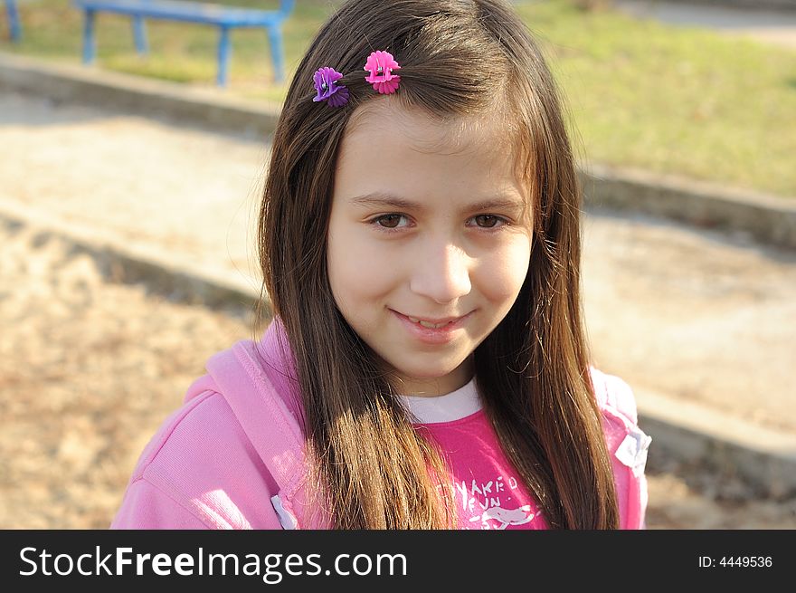 Portrait of a young pretty girl outdoors. Portrait of a young pretty girl outdoors