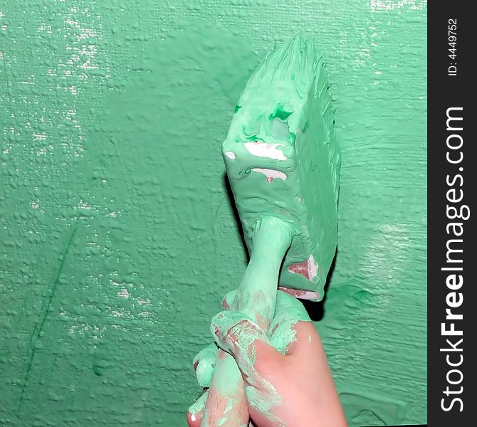 Green Paint All Over