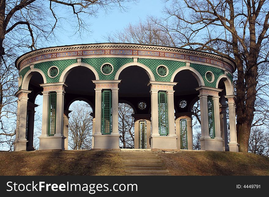 Beautiful major pavilion in a big garden.