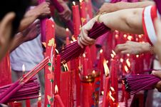 Burning Incense At The Temple Stock Photo Burning Incense At The Temple Stock Photo