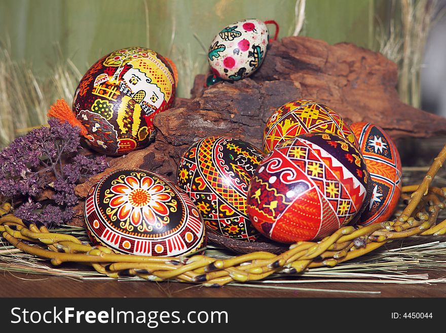 An Easter Eggs composition - pysanky