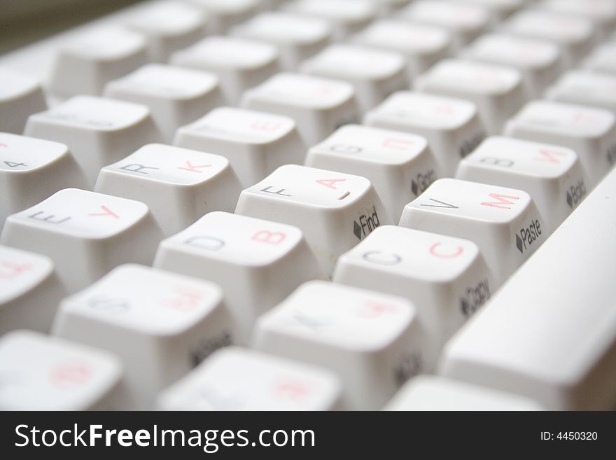 Keyboard with russian button keys background. Keyboard with russian button keys background