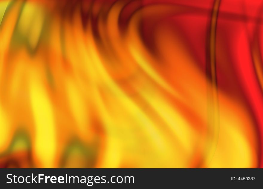 Fire background with the flames