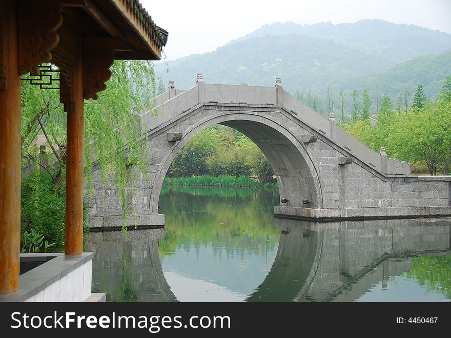 An arch bridge on the West-lake(Hangzhou, China)