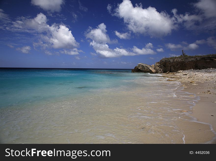 Beach scene in Slagbai National Park on the island of Bonaire