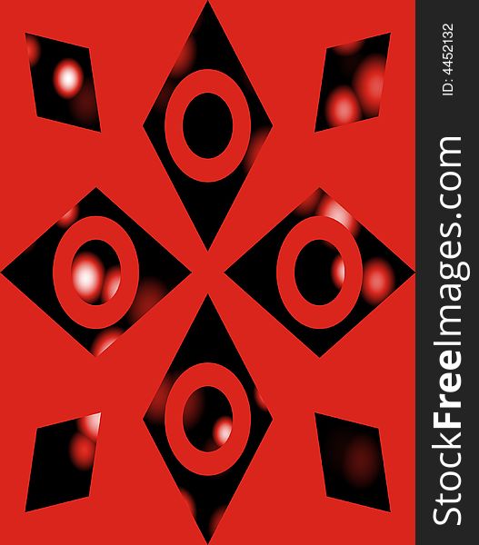Abstract red and black background -  illustration