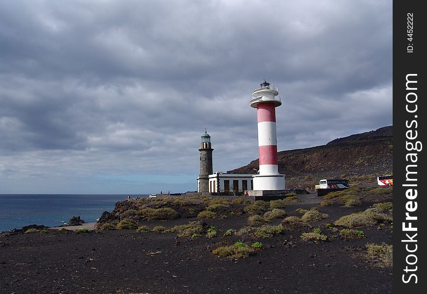 A view at a lighthouse at La Palma. A view at a lighthouse at La Palma.