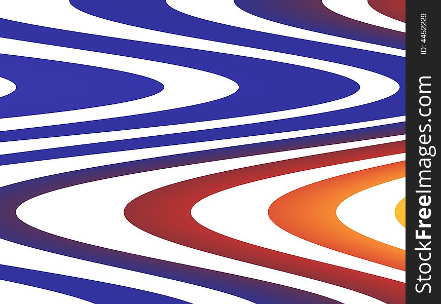 A fractal background consisting of multi-colored curvy stripes.