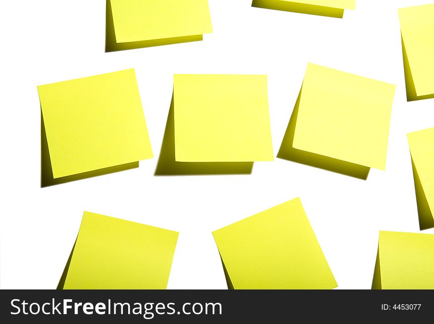 Sticky notes isolated on white. Sticky notes isolated on white