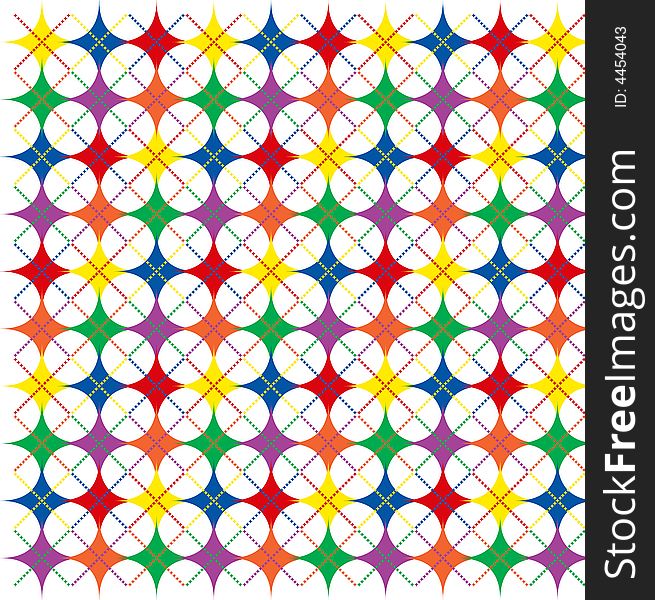 Illustration of bright rainbow colored argyle stars pattern. Illustration of bright rainbow colored argyle stars pattern