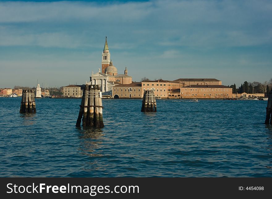 Beautiful view of Venice with canal, buildings