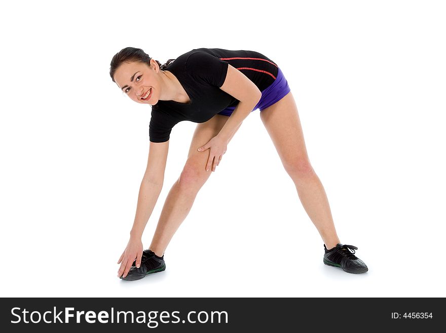 Woman practicing fitness
