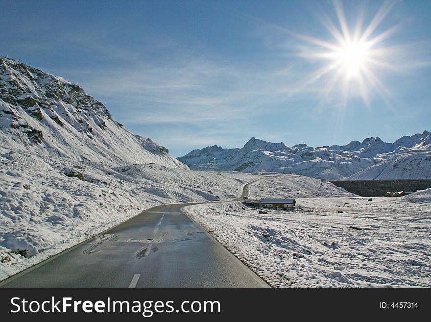 Beautiful winter panorama in the alps. Beautiful winter panorama in the alps