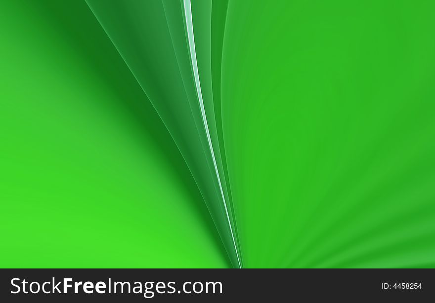Green 3D rendered abstract background. Green 3D rendered abstract background