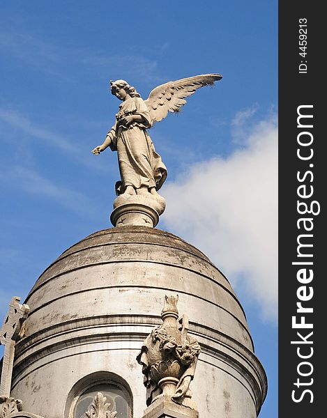 Angel Statue in buenos aires argentina cemetery la recoleta. Angel Statue in buenos aires argentina cemetery la recoleta